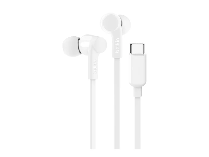 Audífonos Belkin SoundForm USB-C Wired Earbuds, White