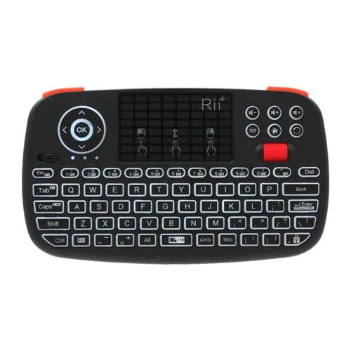 Teclado Inalambrico Mini Riitek i4 Bluetooth con Touchpad Negro