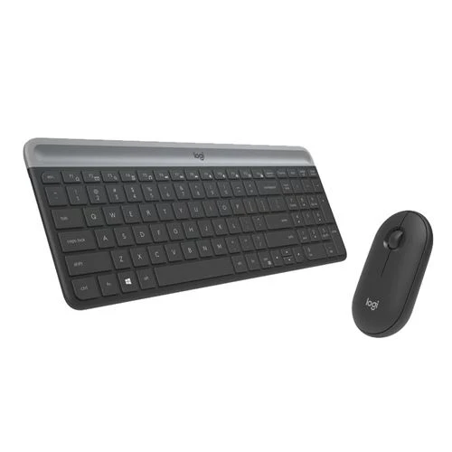 Combo Teclado y Mouse Inalambrico Logitech MK470 Slim Grafito