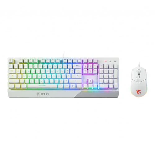 Combo Teclado y Mouse Gaming MSI Vigor GK30 Blanco con Cable