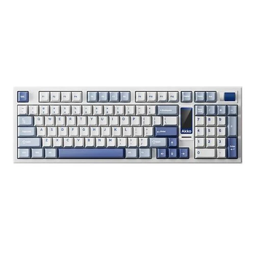 Teclado Mecánico Inalámbrico Akko Glacier 5098B Hot-Swap Blanco