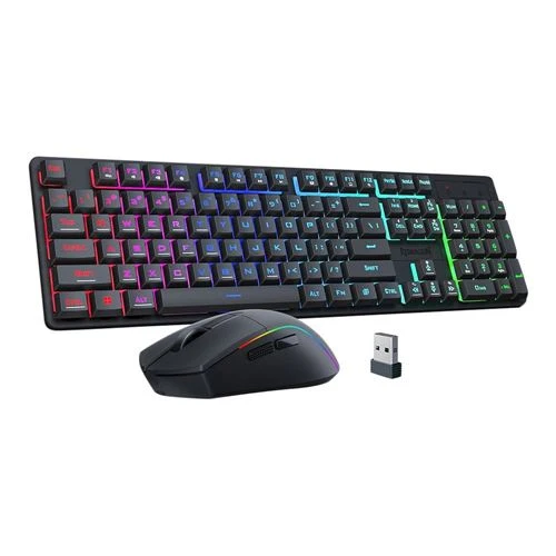 Combo Teclado y Mouse Redragon Tri-Modal Negro