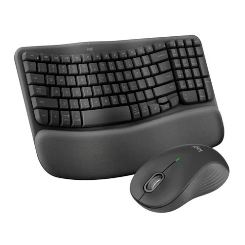 Combo Teclado y Mouse Ergonómico Inalámbrico Logitech Wave Keys MK670 Grafito
