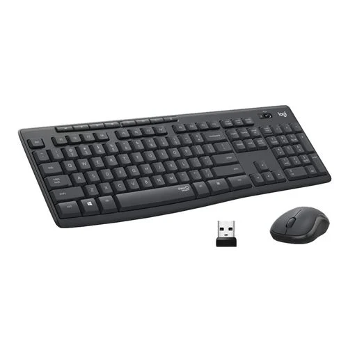Combo Teclado y Mouse Inalámbrico Logitech MK295 Silencioso Numpad Grafito