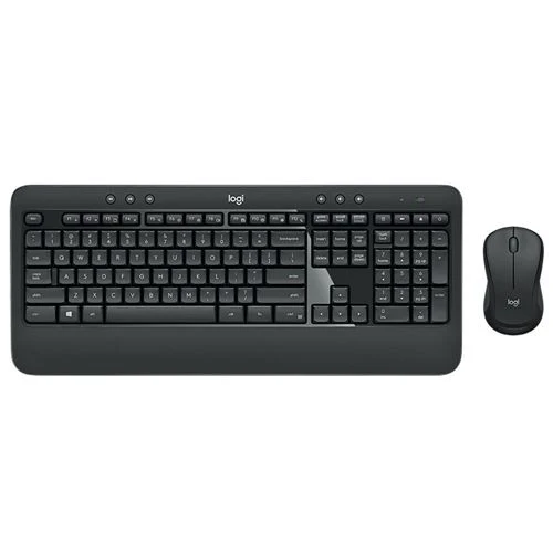 Combo Teclado y Mouse Inalámbrico Logitech MK540 Full-Size Reposamuñecas Negro