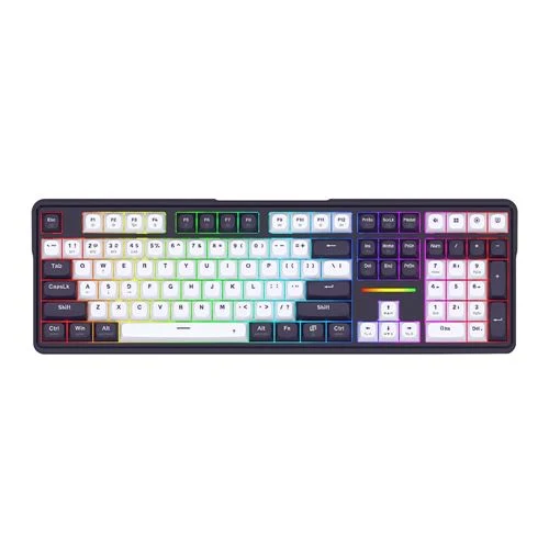Teclado Gaming Mecánico Inalámbrico Redragon Antonium MCK745 Pro RGB 108 Teclas Morado