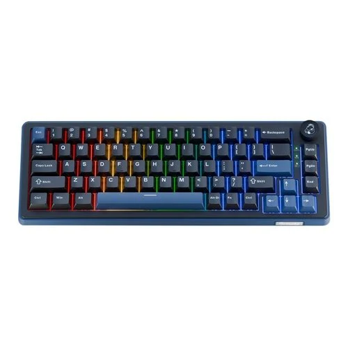 Teclado Gaming Mecánico Inalámbrico Ducky OK-M 65% Hot-Swappable RGB Negro-Azul