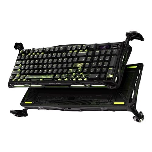 Teclado Gaming Mecánico Inalámbrico GravaStar Mercury K98 Pro 98% RGB Negro