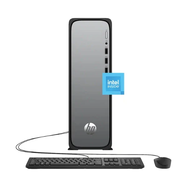 Computador HP OmniDesk Slim Intel Processor 300 (3.9 GHz) - 8 GB DDR5 - 256 GB NVMe M.2 - Intel UHD Graphics 710 - 180 W - Win 11 Home - Meteor Silver