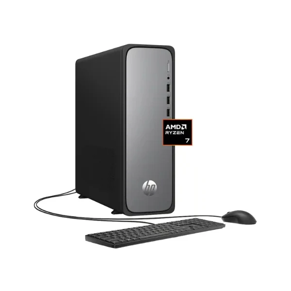 Computador HP OmniDesk Slim AMD Ryzen 7 7445HS (4.7 GHz) - 8 GB DDR5 - 512 GB NVMe M.2 - AMD Radeon - 180 W - Win 11 Home - Meteor Silver