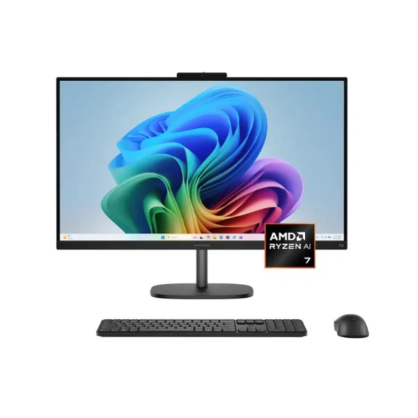 Todo en uno HP OmniStudio 27" AMD Ryzen AI 7 445 (4.6 GHz) - 16 GB DDR5 - 1 TB NVMe M.2 - AMD Radeon 840M - 90 W - Win 11 Home - Jet Black