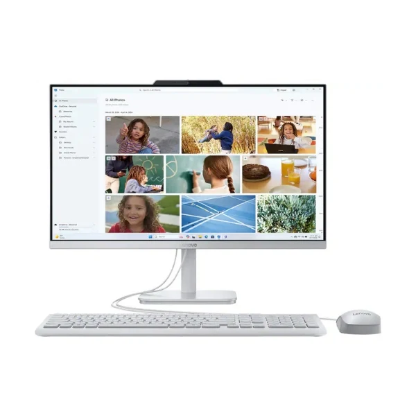 Todo en uno Lenovo A100 23,8" Intel Processor N100 (3.4 GHz) - 8 GB DDR5 - 256 GB SSD - Intel UHD Graphics - 65 W - Win 11 Home - Cloud Grey