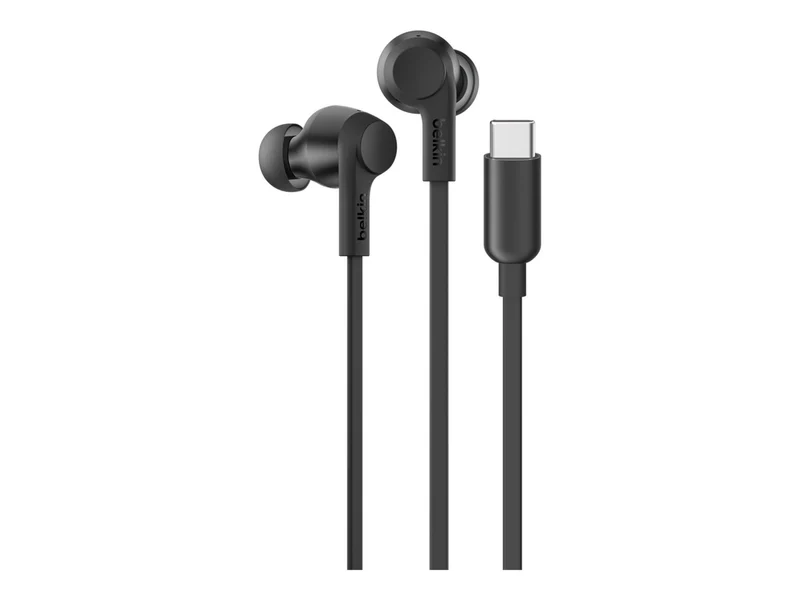Audífonos Belkin Wired USB-C In-Ear Earbuds w/ Mic, Black