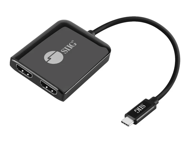 Conmutador AV SIIG 1x2 USB-C to HDMI 4K60 MST Hub Splitter