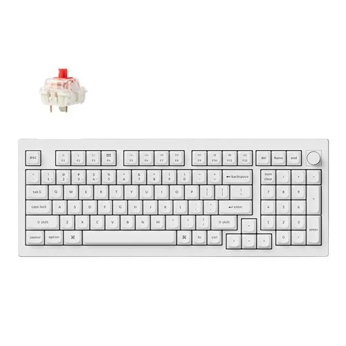 Teclado Keychron V5 Max Swappable RGB Backlight Mechanical Keyboard Blanco