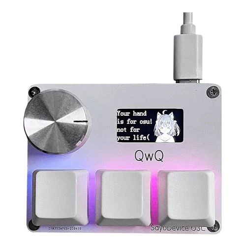 Keypad Gaming SayoDevice O3C Hall Effect Blanco, Analógico para osu!