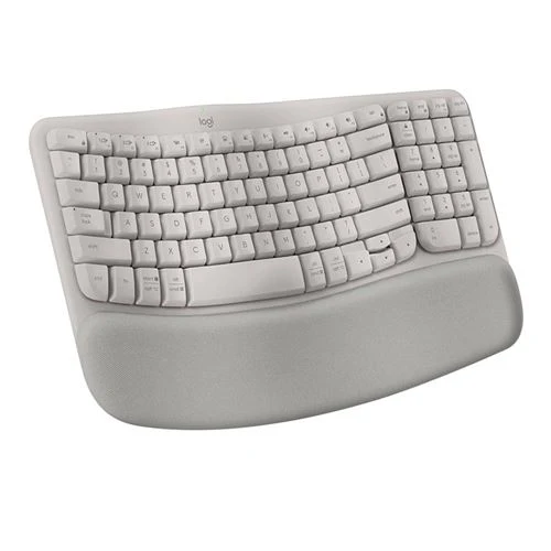 Teclado Ergonómico Inalámbrico Logitech Wave Keys Arena, Diseño Ondulado