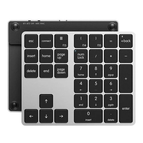 Teclado Inalámbrico KISNT KN300BT Bluetooth, Negro y Plata