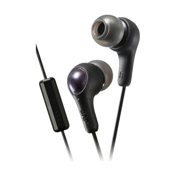 Audífonos JVC Gumy Plus In-Ear con Micrófono y Control Remoto - Negro