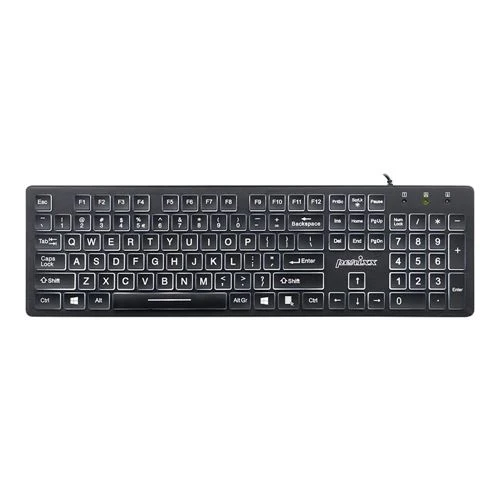 Teclado Retroiluminado Perixx Periboard-317 en Español, Conexión USB