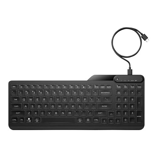 Teclado HP 400 Backlit Wired Keyboard Negro