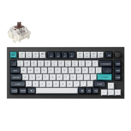 Teclado Keychron Q1 Max Hot Swappable RGB Backlight Wireless Keyboard Negro