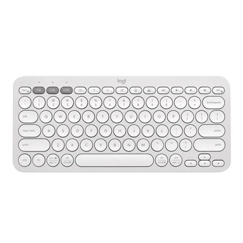 Teclado Logitech Pebble Keys 2 K380s Bluetooth Wireless Keyboard Blanco