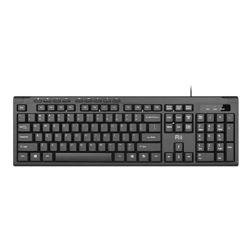 Teclado Riitek RK907 Ultra Slim Compact USB Wired Keyboard