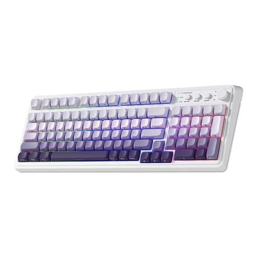 Teclado Aula S99 Tri Mode Gaming Keyboard Rosa