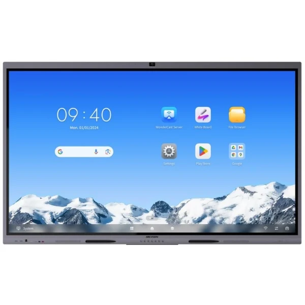 Pantalla Interactiva Hikvision DS-D5C65RB/B2L - 65" 4K UHD - Táctil 50 Puntos - Android 14 - Cámara 48MP - Negro