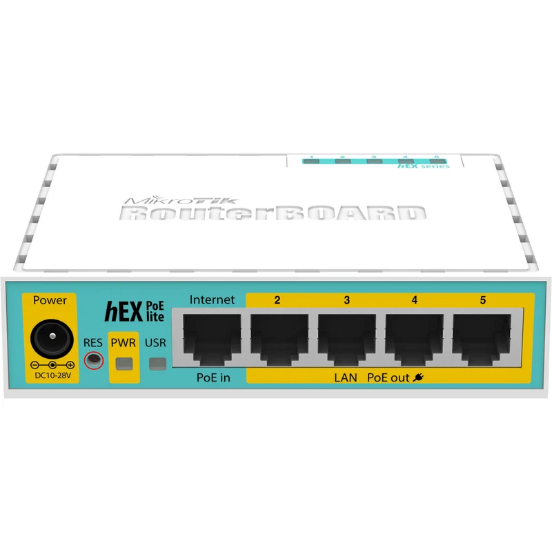 Router MikroTik hEX PoE lite 4-Port 100Mb Passive PoE Wired Router