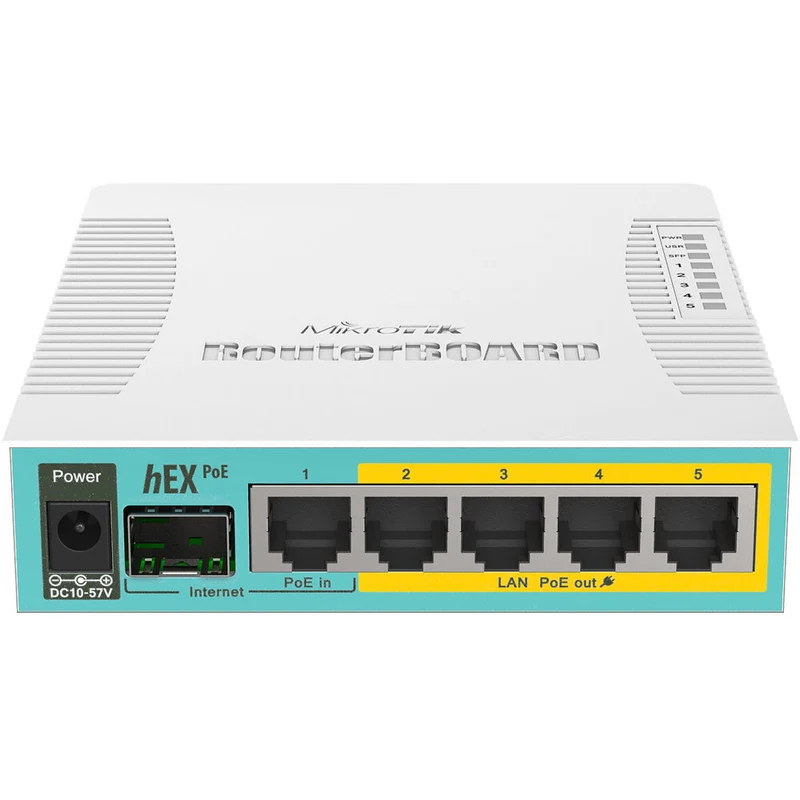 Router MikroTik hEX PoE 5-Port Gigabit PoE+ Compliant Managed Network Router