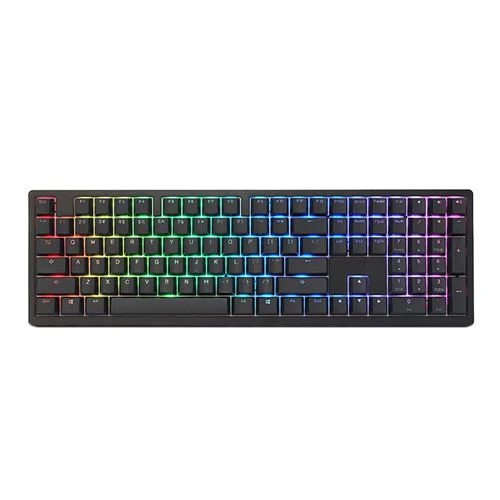 Teclado Ducky Zero 6108 Classic Black Hot Swap Wireless Bluetooth RGB Mechanical Keyboard- Cherry MX2A Red Negro