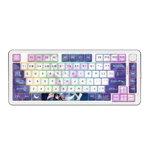 Teclado Redragon MCK681C Cyrus PRO RGB 75% Wireless Gaming Keyboard Blanco
