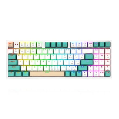 Teclado Redragon MCK643 Wireless 90% RGB Backlit Hot-Swappable Mechanical Gaming Keyboard Rojo