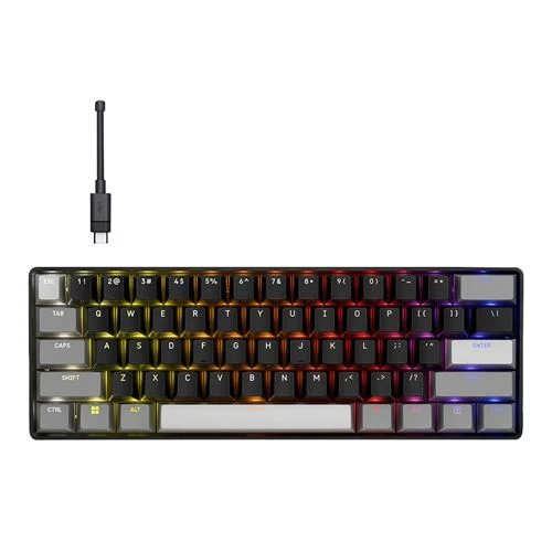 Teclado Corsair Clipper Pro Mini 60 Hall Effect Gaming Keyboard Negro