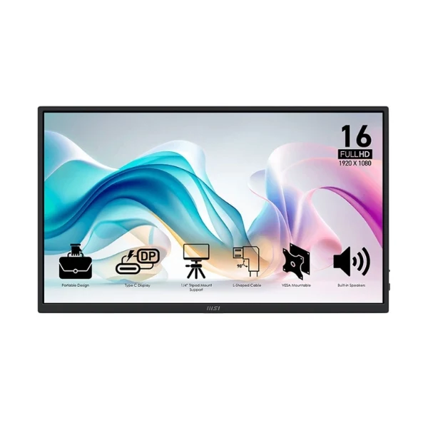Monitor portátil MSI PRO MP165 E6 - 15,6" Full HD - (1920 x 1080) IPS - 60 Hz