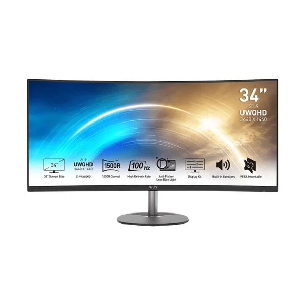 Monitor MSI Pro MP341CQ - 34" UWQHD - (3440 x 1440) VA - 100Hz