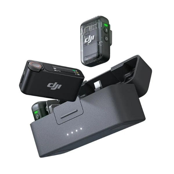 Micrófono DJI Mic 2 – Sistema inalámbrico para 2 personas con grabadora y accesorios