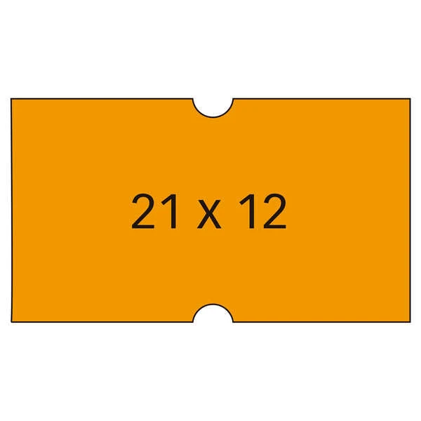 Apli Etiquetas Naranjas para Maquinas de Precios de 1 Linea - Tamaño 21x12mm - Pack de 6 Rollos - Adhesivo Permanente - Compatibles con Modelos 101418 y 101948