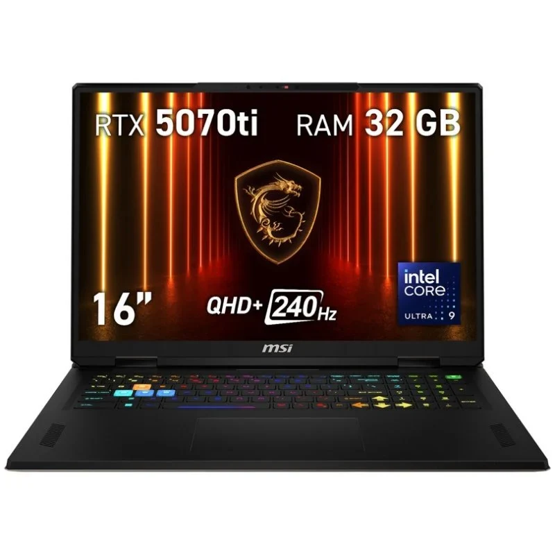 MSI Katana 16 HX AI A2XWHG-241ES - 16" - Intel Core Ulta 9-275HX - 32GB - 1TB SSD - GeForce RTX 5070 Ti - W11