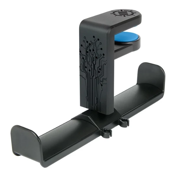 Soporte Doble para Audífonos Gamer Accessory Power ENHANCE - Clip-On Desk - Rotación 360 - Organizador de Cables - ENUNHPD100BKEW - Negro
