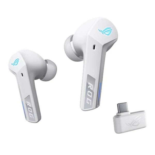 Audífonos Gamer Inalámbricos ASUS ROG Cetra True Wireless SpeedNova - 2.4GHz Bluetooth 5.3 - Drivers 10mm Neodymium - Adaptive ANC - R55ESETRATWS/W - Moonlight White