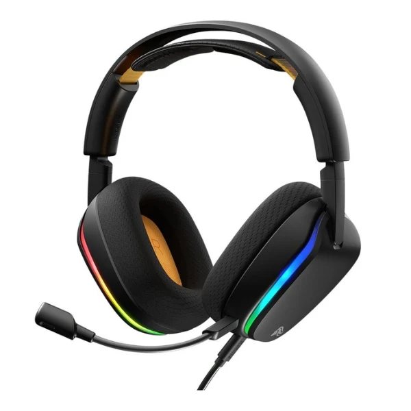 Audífonos Gamer Cableados Glorious GHS ETERNAL RGB Multiplataforma - 3.5mm USB - Micrófono Omnidireccional - GLO-A-2PC-BLK - Negro