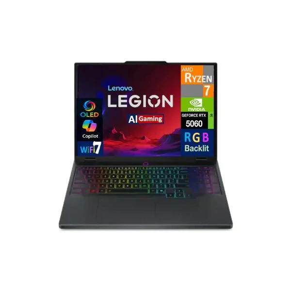 Laptop Lenovo Legion 5 AMD Ryzen 7 260 16GB RAM 8TB SSD 15.1" NVIDIA GeForce RTX 5060 Win 11 Home - Eclipse Black