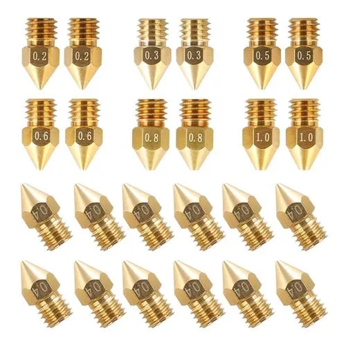 Boquillas de Latón Creality MK8 (24 piezas) para Ender-3