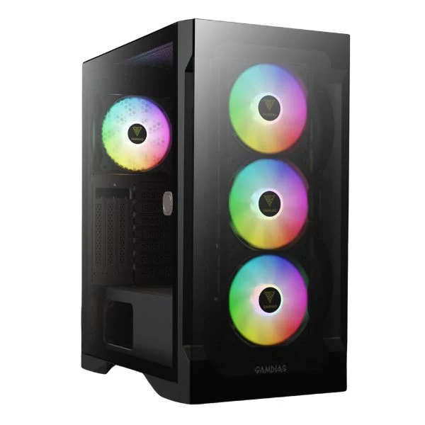 Case gaming Gamdias Talos E2 Elite/ Mid Tower/ ATX/ 4x Fan ARGB/ Vidrio Templado