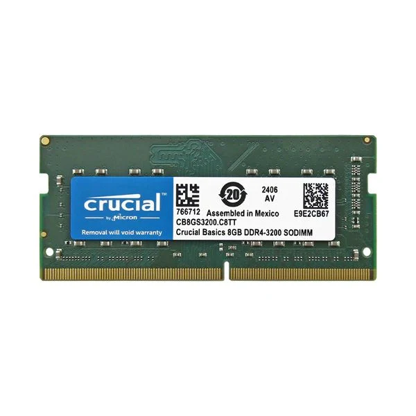 Memoria RAM 8GB Crucial DDR4 3200MHz SODIMM para Laptop