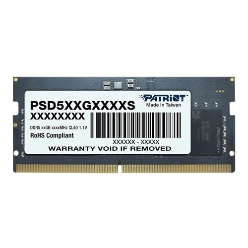 Memoria RAM Patriot 32GB DDR5 5600MHz PC5-44800 CL46 Single Channel SO-DIMM - Black