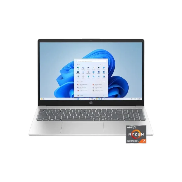 Laptop HP AMD Ryzen 7 7730U (4.5GHz) 16 GB RAM 512 GB SSD 15.6" AMD Radeon Win 11 Home - Natural Silver